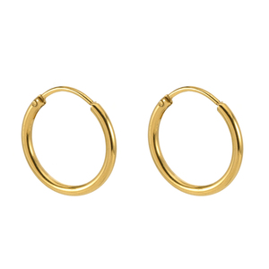 Boucles d'oreilles en acier inoxydable plaqué or chinois pour femmes, accessoires de bijoux les <span class=keywords><strong>moins</strong></span> chers, simples et modernes, vente en gros - Product Image 3