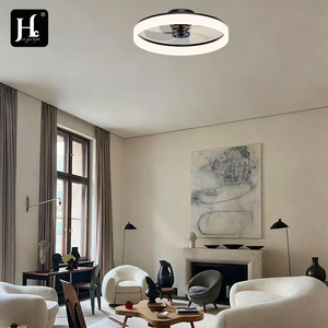 19.7-inch Decorative High Pendant <b>Light</b> Emitting Diode Small Chinese <b>Ceiling</b> Fan <b>Light</b> Strip&<b>Remote</b> <b>Control</b> Black Modern - Product Image 6