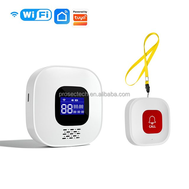 Wireless Call Bell Caregiver Pager Elderly Emergency Buttons Medical SOS Alert System Plastic Wifi Panic Button Alarm Display