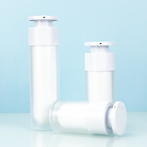 Factory Price Cosmetic Airless Lotion <b>Pump</b> <b>Bottle</b> Silk Screen Frosted White 15ml 30ml 50ml Skin Care Plastic Airless <b>Bottle</b> - Product Image 5