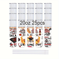 RTS Livraison gratuite 20oz gobelets blancs droits sublimation gobelets en acier inoxydable gobelets isolés à double paroi avec paille