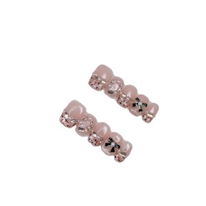 [263] <span class=keywords><strong>Unghie</strong></span> Finte Sottili ed Eleganti, Realizzate a Mano, Colore Bianco, Stile Joker, Fiocco, Cielo Stellato - Product Image 4