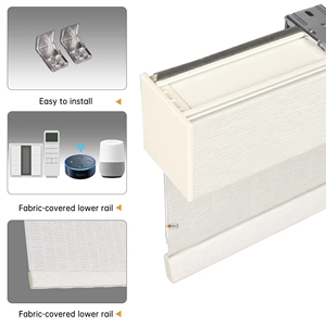 Vente en gros de stores roulants électriques modernes doubles stores romains motorisés occultants pour fenêtres - Product Image 5