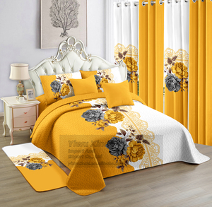 Trong Kho 12 Miếng Bộ Đồ Giường Bông Trải Giường Đặt 12Pcs Tấm Ga Trải Giường Thiết Lập Với Phù Hợp Với Rèm Cửa Thảm - Product Image 4