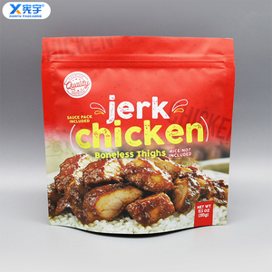 Sachet alimentaire personnalisé de qualité alimentaire, à fond plat, scellé sur trois côtés, anti-odeur, avec fermeture éclair, pour congeler bœuf séché, jambon, saucisses, bacon, sandwichs - Product Image 5