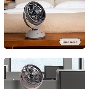 Ventilatore da Tavolo Meccanico Oscillante con Ricarica Wireless USB 2026, Batteria da 7200mAh, 4 Velocità, <span class=keywords><strong>Circolazione</strong></span> dell'<span class=keywords><strong>Aria</strong></span>, Luce Notturna, per Ufficio - Product Image 6