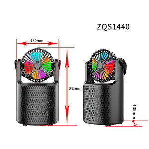 SING-E Sáng Tạo 4 Inch 8 Wát Bảng Usb Fan Xách Tay Led RGB Ánh Sáng Âm Thanh Lớn Loa Siêu Trầm Không Dây Fm Mic Tws Bt Loa - Product Image 6