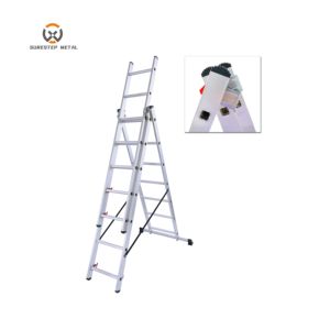 Scala in Alluminio Regolabile a Tre Sezioni <span class=keywords><strong>per</strong></span> Pittura di Pareti Esterne e Installazione di Facciate Continue - Product Image 3