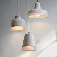 Creative Ciment Restaurant Led Lustre Moderne Nordique Industriel Suspension Suspension Lampe De Chevet Fleur Conception Suspension
