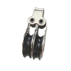 ステンレス鋼316海洋ワイヤーローププーリーセーリングブロックカヤックダブルナイロン旋回プーリー25mmカヤックヨットボートハードウェア - Product Image 4