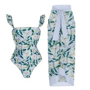 Traje de Baño de Dos Piezas con Estampado Personalizado de Alta Calidad para Tallas Grandes, Falda de Playa, Bikini - Product Image 4