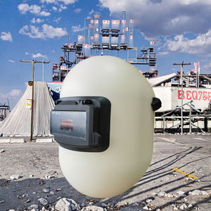 Casco da Saldatore Regolabile in Fibra <span class=keywords><strong>di</strong></span> Vetro con Lente Ribaltabile Bianca Resistente al Calore per Saldatura <span class=keywords><strong>di</strong></span> Tubazioni - Product Image 2