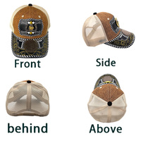 Gorra de Béisbol Unisex con Logo 3D de Metal Estilo Occidental, Estampado en Serigrafía, Cierre a Presión, Moderna, de Mezclilla, Lona, Jersey y Malla para Exteriores