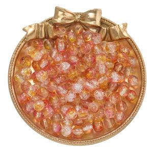 Cuentas de vidrio de 8 mm para hacer pulseras, cuentas sueltas de forma redonda, accesorios de joyería DIY, venta al por mayor, decoración navideña. - Product Image 3