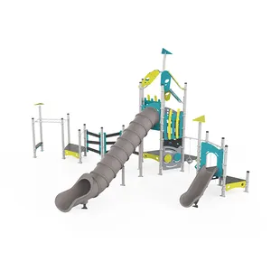 High Quality HPL Playsets for Outdoor Commercial School and Park Kids' Luxury Playground Equipment with Slides Outdoor Playsets