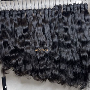 Cabello crudo birmano vietnamita, paquete ondulado natural virgen sin procesar, vendedores de cabello, paquetes rectos crudos alineados con cutícula vietnamita - Product Image 3