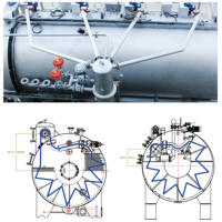Machine de teinture à jet d'air à faible rapport de bain 500 KG