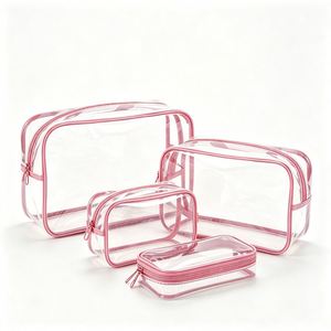 Transparent Waterproof PVC <b>Bath</b> Cosmetic Storage Bags for Women Make up Bathroom - Product Image 2