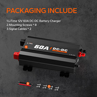 Chargeur de batterie DC-DC intelligent automatique LiTime 12V 60A pour batteries lithium LifePO4, stock US, pleine capacité, sûr et efficace