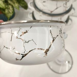 Boyang ensemble de casseroles <span class=keywords><strong>en</strong></span> émail de haute qualité, <span class=keywords><strong>16</strong></span>-24 <span class=keywords><strong>CM</strong></span>, 5 pièces, décalcomanie complète plaquée avec des ustensiles de cuisine <span class=keywords><strong>en</strong></span> émail doré véritable - Product Image 5