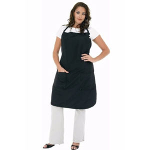 Tablier de cuisine <span class=keywords><strong>noir</strong></span> pour serveur/serveuse, 3 poches avec poche zippée - Product Image 1