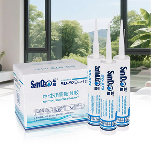 Scellant silicone neutre pour extérieur, pour fenêtres en verre, portes, murs rideaux, aluminium, béton, toiture, résistant aux intempéries, étanche, calfeutrage - Product Image 3