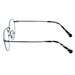 กรอบแว่นตา Moohe สีไทเทเนียมแท้ ทรงกลม สำหรับผู้ชาย สายตาสั้น กรอบแว่นสายตาสำหรับผู้หญิง แว่นกันแดดพรีเมียม - Product Image 4