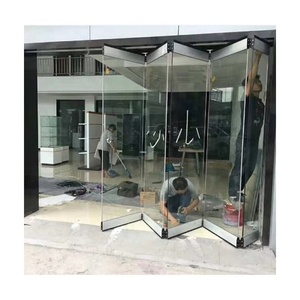 Cortina de cristal plegable, sin marco, estilo económico, balcón, particiones, puertas - Product Image 1