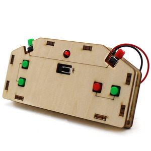 Kit de télécommande sans fil 2,4 G à 6 canaux avec coque en bois faite à la main OKYN-Y2678, pièces pour expériences scientifiques DIY STEM pour étudiants - Product Image 4