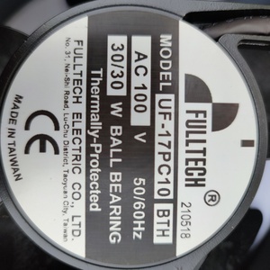 FULLTECH UF-17PC10BTH 172x51 มม. 100VAC 50Hz 2550RPM 30W พัดลมระบายความร้อนแบบแกนสำหรับตู้ควบคุมอินเวอร์เตอร์ UPS - Product Image 4