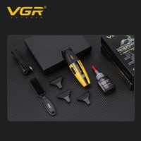 Tondeuse à cheveux professionnelle haut de gamme VGR V-285T, design métallique, pour hommes, tondeuse électrique pour salon et usage domestique, pour coiffures et détails de précision