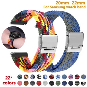 20/22mm cinturino in Nylon traspirante per banda regolabile per <span class=keywords><strong>Samsung</strong></span> per Galaxy Watch 42/46mm attivo 2 per Amazfit <span class=keywords><strong>Band</strong></span> per Huawei - Product Image 2