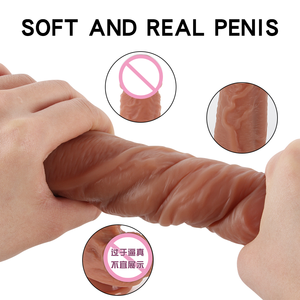 Hochwertige silikon dildo penis sexspielzeug für frauen teleskop feminin masturbation heizung fernbedienung penis großer dildo - Product Image 5