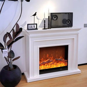 Chimenea Eléctrica Ultrafina de Montaje Oculto con Panel Frontal Plano, Efecto de Fuego Simulado, de Alta Gama, para Decoración y Calefacción de Pared en Penthouse - Product Image 4