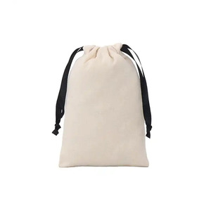 Cotton Drawstring <b>Bags</b> White Organic Cotton <b>Bags</b> Yiwu Communication <b>Recyclable</b> With Logo and Drawstring Customization Acceptable - Product Image 5