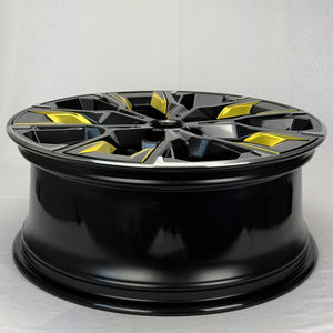 SY-09150 1 pièce Jantes en alliage noir brillant 18 19 20 21 22 24 26 pouces pour voitures et camionnettes, roues <span class=keywords><strong>de</strong></span> voiture <span class=keywords><strong>de</strong></span> tourisme - Product Image 6