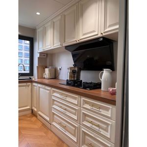 Armoires de rangement de cuisine maison design moderne en bois massif matériel ODM OEM de qualité supérieure - Product Image 5