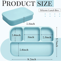 1 compartiment BPA-vrije, milieuvriendelijke, food-grade siliconen voedselcontainer 1200ml, stapelbaar, herbruikbaar, magnetronbestendig, lekvrij bentobox