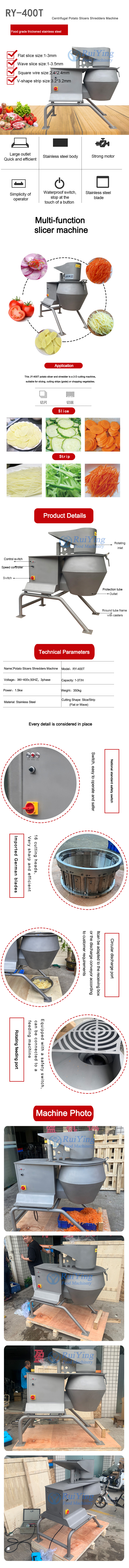 Large Capacity 3T/H Root Vegetable Potato Carrot Shredding Machine Onion Slicing  Machine Cheese Grater Machine On  Sale