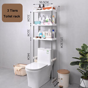 רב-שכבתי צינור צינור מדף חדר אמבטיה אחסון מדפים שמירה על מחסן שירותים - Product Image 2