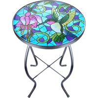 Meubles de jardin Bistro Table basse pliante en verre Petit porche Colibri Supports pour plantes