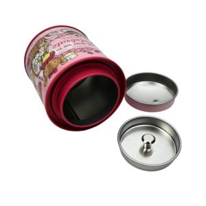 Lata redonda de calidad alimentaria con doble tapa, diseño vintage de conejo de dibujos animados, caja metálica para galletas, dulces, té, regalos. - Product Image 3