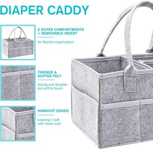 Bestselling Felt Rattan Baby Diaper Caddy Organizer with Nursery <b>Storage</b> <b>Bin</b> Foldable Durable for Living Room & Garage Use - Product Image 3