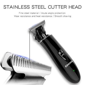 Venta superior Cortadora de cabello para hombres T-blade Cortadora de cabello profesional eléctrica inalámbrica portátil Usb Acero inoxidable 3,7 V Inglés - Product Image 4
