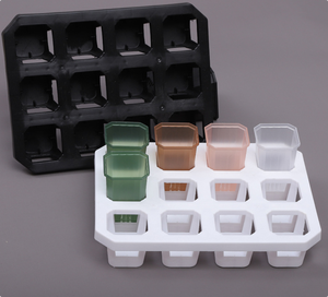 Decorazione da giardino vaso di fiori in plastica per Bonsai di plastica piccolo quadrato resistente da 5cm /1.97 pollici - Product Image 6