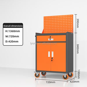 عربة أدوات إصلاح السيارات من OUMEIDA مع أدراج، صندوق إصلاح يدوي متعدد الوظائف، خزانة أدوات متنقلة شديدة التحمل مع قضيب قفل - Product Image 1