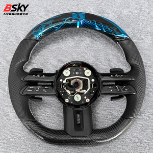Volante in Pelle con LED in Fibra di Carbonio Dragonfly Aggiornato, Adatto per Mercedes Benz W204 W212 2011-2015 CLA GLA C63 CLS63 - Product Image 1