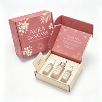 Boîte d'emballage cosmétique personnalisée en usine, boîte d'expédition en carton ondulé en papier kraft pour rouge à lèvres avec inserts intérieurs
