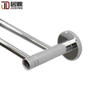 2023 Modern Towel Rail Brass Wall Mount Round Pole Double Towel Bar