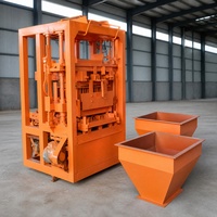 Machine à blocs de béton QT4-24, 31200 briques par 8 heures, semi-automatique, à vibration, pour pavés creux et briques autobloquantes